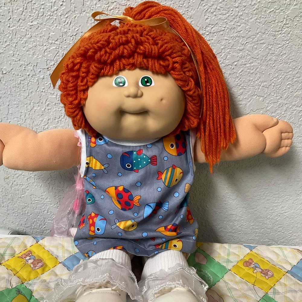 RARE Vintage Cabbage Patch Kid Girl Red Single Poodle Pony IC1 Taiwan HM#8 1986